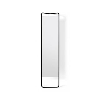 Black Space Saving Full Length Corner Floor Mirror