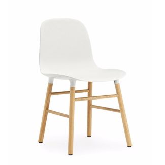 White Sculpted Shell Dining Chair Standard