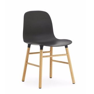 Black Sculpted Shell Dining Chair Standard