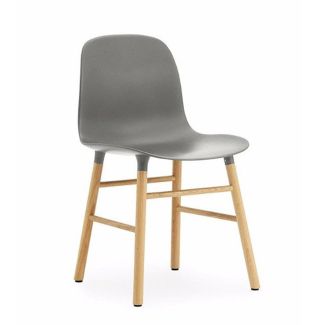 Gray Sculpted Shell Dining Chair Standard
