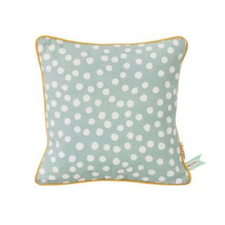 Slate Blue Hand Printed Organic Cotton Cushion