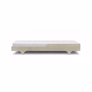 Beige Compact Teen Single Bed with Mattress