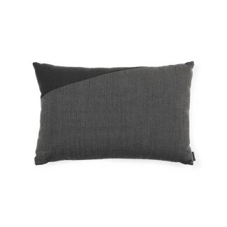 Dark Gray Wool Geometric Decorative Cushion