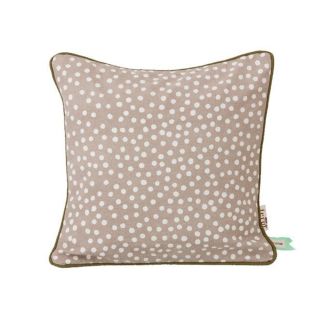 Gray Hand Printed Organic Cotton Cushion