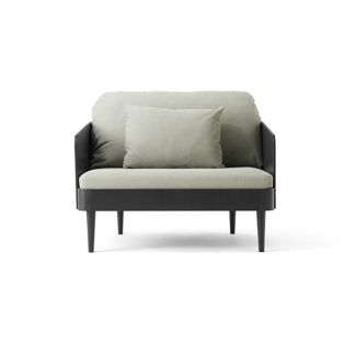 Bent Wood Upholstered Three Seat Sofa
